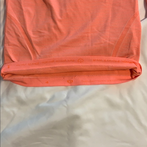 Coral Lululemon longsleeve swiftly tech - size 4 - Picture 4 of 4